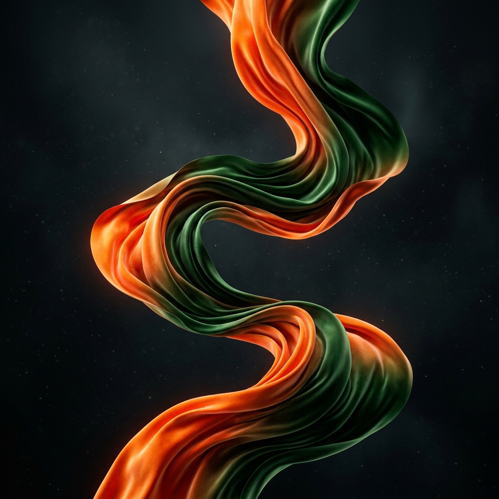 Flowra Kinetic Silk Waves 3D